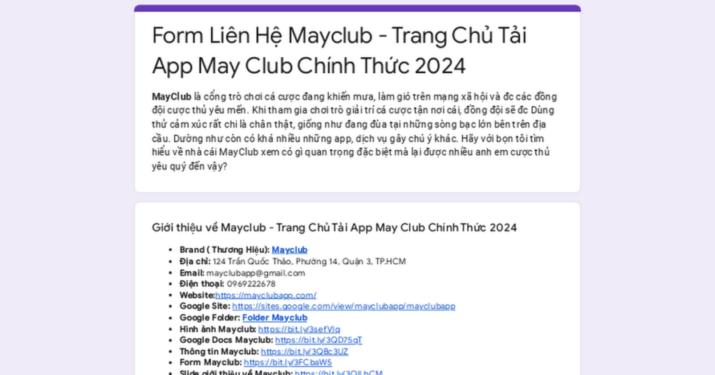 tải app Mayclub